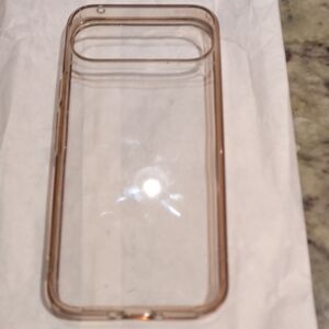 Transparent Phone Case with Gold Accents